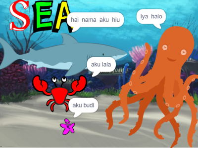 Ini di bawah laut di pantai
